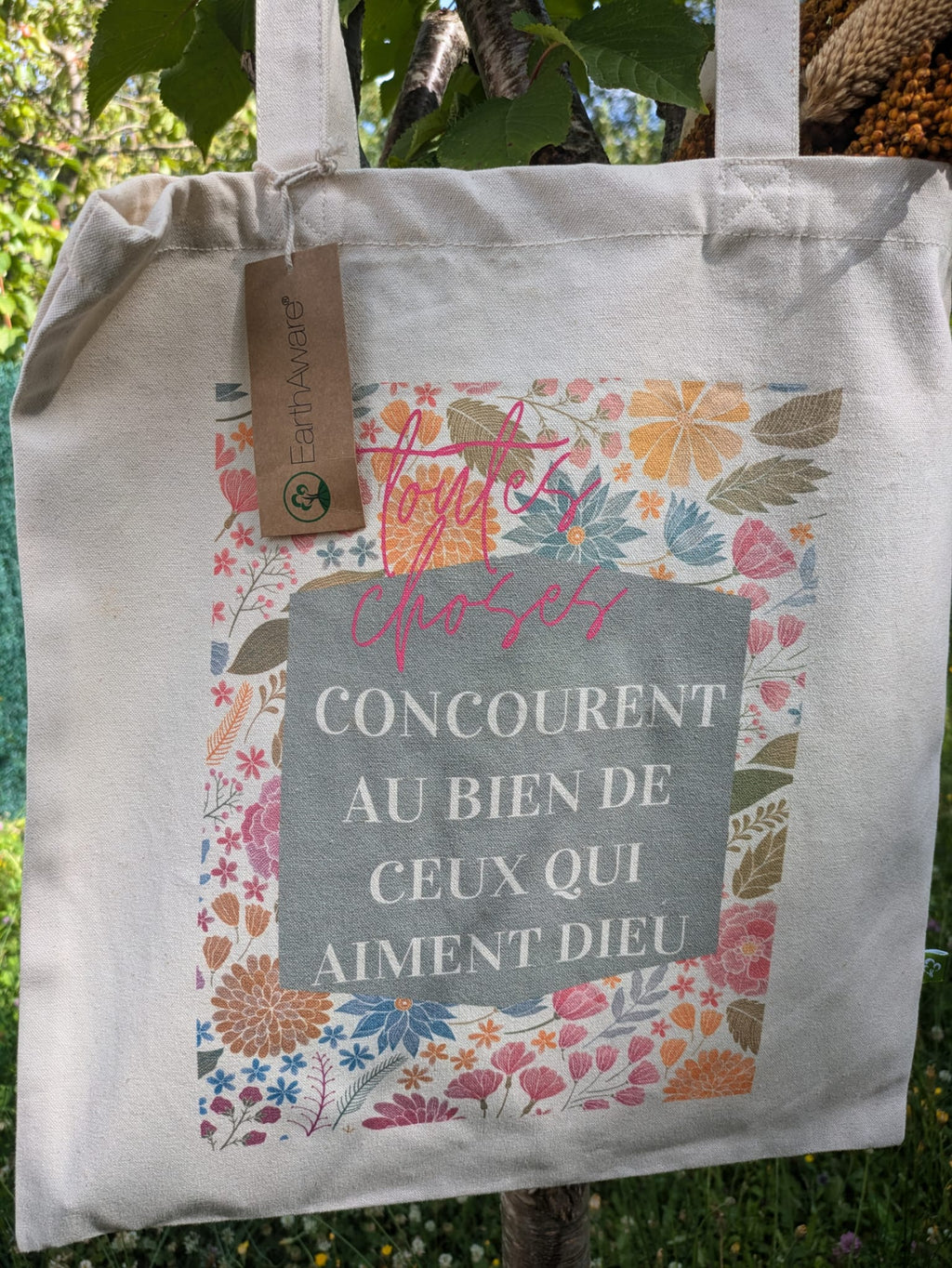 Tote Bag, Romains 8:28